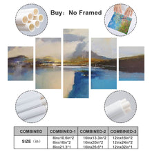 Cargar imagen en el visor de la galería, Cuadro Pintura Imagen Completo Combinación Vertical 5 Paneles Colgantes Carteles Cuadros de pared para el hogar 5 partes en Lienzo GY0903231 Personalizado Personalizada con Foto, Texto o Logo