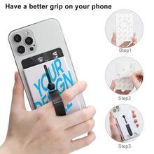 Cargar imagen en el visor de la galería, Tarjeteros para teléfono celular bolsillo para la parte posterior del teléfono para tarjetas de identificación, tarjetas de crédito adhesivo 3C0708002 Personalizado Personalizada con Foto, Texto o Logo