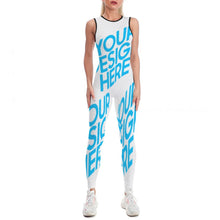 Cargar imagen en el visor de la galería, Mono de Yoga Leggings sin mangas de deporte fitness para Mujer XG001 Personalizado con Impresión Completa de una imagen con Foto Logo Patrón Texto