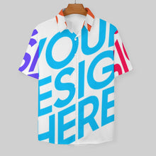Cargar imagen en el visor de la galería, Camisa de manga corta sin bolsillo para hombre AY005 personalizado con patrón foto texto