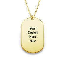 Cargar imagen en el visor de la galería, Collar con placa de identificación de cadena longitud ajustable de plata de ley 925 con chapado en oro rosa de 18 quilates para mujer hombre X0042 Personalizado con texto nombre