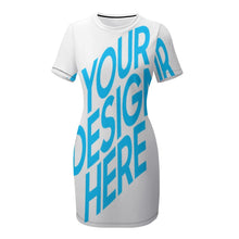 Cargar imagen en el visor de la galería, Vestido de Verano Deportivo de Manga Corta para Mujer NZ003 Personalizado con Impresión Completa de una imagen con Foto Logo Patrón Texto
