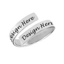 Cargar imagen en el visor de la galería, Anillo Abierto en Cobre Chapado en Oro / Oro Rosa J0017 Grabado Personalizado con Texto Nombre Letras