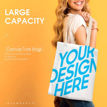 Cargar imagen en el visor de la galería, Bolsa de lona con estampado a una cara conveniente gran capacidad XB0601003 Personalizada con Foto Logo Patrón Texto