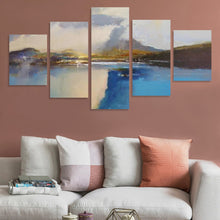 Cargar imagen en el visor de la galería, Cuadro Pintura Imagen Completo Combinación Vertical 5 Paneles Colgantes Carteles Cuadros de pared para el hogar 5 partes en Lienzo GY0903231 Personalizado Personalizada con Foto, Texto o Logo