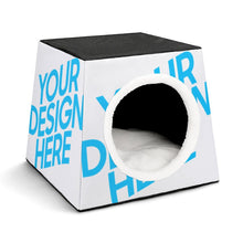 Cargar imagen en el visor de la galería, Acogedora cama para mascotas nido de cuevas para dormir para gatos y perros pequeños Personalizada con Foto Texto o Logo