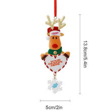 Cargar imagen en el visor de la galería, Adornos Navideños de alces Colgantes de árbol de Navidad Personalizados con Foto Logotipo Patrón Texto (Impresión Completa de Una Imagen)