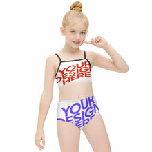 Cargar imagen en el visor de la galería, Niños niñas traje de baño bikini traje de baño NT009 personalizado con patrón foto texto (impresión de imágenes múltiples)