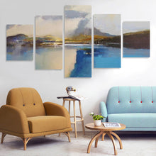Cargar imagen en el visor de la galería, Cuadro Pintura Imagen Completo Combinación Vertical 5 Paneles Colgantes Carteles Cuadros de pared para el hogar 5 partes en Lienzo GY0903231 Personalizado Personalizada con Foto, Texto o Logo