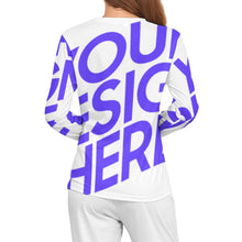 Cargar imagen en el visor de la galería, Top de pijama de mujer AL en calidad soft personalizado con patrón foto texto (impresión de imagen única)