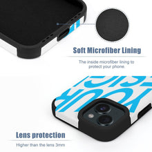 Cargar imagen en el visor de la galería, Funda de piel de fibra para iPhone 15 / 15 Plus / 15 Pro / 15 Pro Max personalizado con patrón foto texto