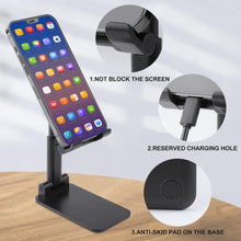 Cargar imagen en el visor de la galería, Soporte para teléfono móvil plegable soporte de escritorio ajustable con ángulo con diseño antideslizante estable, soporte plegable compatible con todos los teléfonos 3C0708003 Personalizado Personalizada con Foto, Texto o Logo