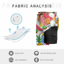 Cargar imagen en el visor de la galería, Traje de Baño para Hombres, pantalones cortos de playa de secado rápido con función de compresión personalizados con impresión completa de una imagen con foto patrón texto