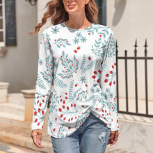 Cargar imagen en el visor de la galería, Camiseta túnica manga larga dobladillo irregular de moda para mujer HL Personalizada con Impresión Completa de una imagen con Foto Logo Patrón Texto