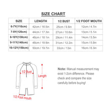 Cargar imagen en el visor de la galería, Bañador de Una Pieza Manga Larga de Natación Playa con Cremallera para Niños BT001 Personalizado con Foto Logo Patrón Texto