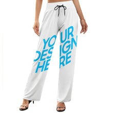 Cargar imagen en el visor de la galería, Pantalones de Pierna Ancha cordón elástico para Mujer NZ203 Personalizados con Impresión Completa de una imagen con Foto Logo Patrón Texto