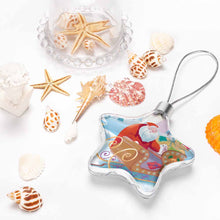 Cargar imagen en el visor de la galería, Adornos para Navidad adorno colgante con forma de estrella adornos festivos para fiestas Personalizado con Foto Texto o Logo