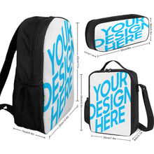 Cargar imagen en el visor de la galería, Conjunto de Mochila 17 pulgadas Bolsa de Almuerzo Estuche de Lápices XB0604076 Personalizada de Múltiples Imágenes con Foto Logo Patrón Texto
