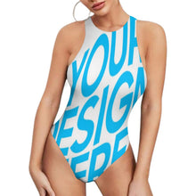 Cargar imagen en el visor de la galería, Chaleco BODYSUIT ajustado para mujer NZ057 Personalizado con impresión completa de múltiples imágenes con Foto Logo Patrón Texto