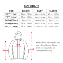 Cargar imagen en el visor de la galería, Chaqueta Infantil con Capucha de velcro de manga larga para niños niñas A681 Personalizada con Impresión Completa de una imagen con Foto Logo Patrón Texto