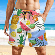 Cargar imagen en el visor de la galería, Traje de Baño para Hombres, pantalones cortos de playa de secado rápido con función de compresión personalizados con impresión completa de una imagen con foto patrón texto
