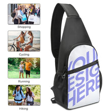 Cargar imagen en el visor de la galería, Bolsa de Pecho de Tela Oxford para mujer hombre XB0616000 Personalizada con Foto Logo Patrón Texto