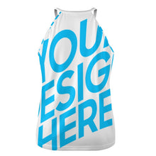 Cargar imagen en el visor de la galería, Camiseta sin Mangas de Verano con Cuello Redondo Para Mujer Personalizada YK Estampado de Una Imágen con Diseño de Logotipo de Texto con Patrón Fotográfico