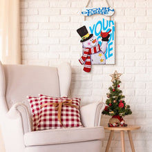 Cargar imagen en el visor de la galería, Cuadro de Madera de Muñeco de Nieve Navideño con Diseño Personalizado Personalizada de Tus Fotos o Textos