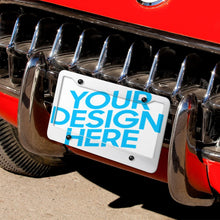 Cargar imagen en el visor de la galería, Marco de placa de matrícula (cuatro orificios redondos + combinación de placa de matrícula) QC1101016 Personalizado Personalizada con Foto, Texto o Logo