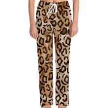 Cargar imagen en el visor de la galería, Pantalón de Pijama Largo Elástico / Pantalones de Pijama para Mujer de Tejido Ligero para Estar en Casa EEP Personalizados Impresion Completa de Múltiples Imágenes con Foto Logo Patrón Texto