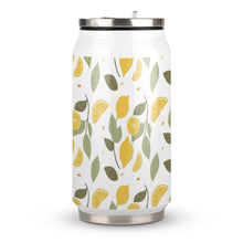 Cargar imagen en el visor de la galería, Taza tipo lata de aluminio con Tapa y Pajita Acero Inoxidable 304 Taza Térmica de Viaje Reutilizable para Café JJ0520153 Personalizada con Foto Logo Patrón Texto