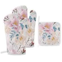 Cargar imagen en el visor de la galería, Guantes Aislantes y Agarraderas (Combo de Tres Piezas) con Diseño Personalizado Personalizada de Tus Fotos o Nombres