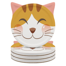 Cargar imagen en el visor de la galería, Posavasos de Cerámica Forma de Gato Posavasos Resistentes al Calor Posavasos para Bebidas para Protección de Mesa Juego de 4 / 6 JJ0520146 Personalizados con impresión de una imagen con Foto Logo Patrón Texto