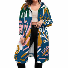 Cargar imagen en el visor de la galería, Sudadera Larga Casual Holgada con Cremallera Capucha Manga Larga para Mujer SDS002 Personalizada Impresion Completa de Una Imagen con Foto Logo Patrón Texto