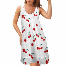 Cargar imagen en el visor de la galería, Vestido de dos piezas falsas con cuello en U sin mangas QQ Personalizado con Impresión Completa de una imagen con Foto Logo Patrón Texto