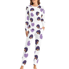 Cargar imagen en el visor de la galería, Pijama Conjunto Casual y Pantalones Largos de Otoño Invierno Suaves para Mujer BTZ Personalizado Impresion Completa de Múltiples Imágenes con Foto Logo Patrón Texto