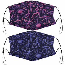 Cargar imagen en el visor de la galería, Mascarilla Reutilizable Lavable Higiénica Ajustable sin Filtro para Adultos Mujer Hombre JJ0521190 Personalizada Impresion Completa de 2 Imágenes Diferentes con Foto Logo Patrón Texto