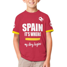Cargar imagen en el visor de la galería, Camiseta Infantil Manga Corta para Niños Niñas Chicos ET Personalizada con Impresión Completa de Múltiples Imágenes con Foto Logo Patrón Texto