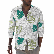 Cargar imagen en el visor de la galería, Camisa Casual Moderna de Manga Larga con Solapa y Bolsillo para Hombre AY007 Personalizada con Impresión Completa de Una Imagen con Foto Logo Patrón Texto