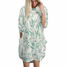 Cargar imagen en el visor de la galería, Vestido Suelto de Moda Manga Larga con Bolsillo Grande para Mujer AKQ Personalizado Impresion Completa de Una Imagen con Foto Logo Patrón Texto