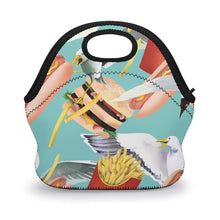 Cargar imagen en el visor de la galería, Bolsa de PVC para almuerzo, bolsa fresca, bolsa térmica con asa (hay varias especificaciones disponibles) para adultos y niños Impresión de diseño Personalizado con Foto o Mensajes de Texto