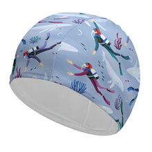 Cargar imagen en el visor de la galería, Gorro de natación con estampado unisex para adulto FS0809022 Personalizado Impresión con Foto Logo Patrón Texto