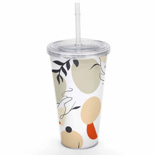 Cargar imagen en el visor de la galería, Copa de paja de plástico de doble capa con tapa y pijita JJ0520062 Personalizada con Foto Logo Patrón Texto