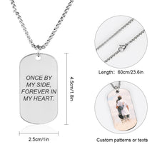 Cargar imagen en el visor de la galería, Collar Conmemorativo / Colgante de Placa Identificación para Mujer Hombre SS1401117 Grabado Personalizado con Texto Nombre