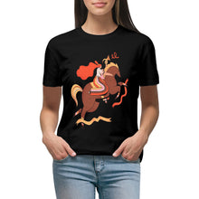 Cargar imagen en el visor de la galería, Camiseta de manga corta boutique de alta 100% algodón para mujer NZ2205112 Personalizada con Impresión Frontal Trasera de dos imágenes con Foto Logo Patrón Texto