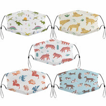 Cargar imagen en el visor de la galería, Mascarilla Infantil Reutilizable Ajustable Lavable Higiénica con Bolsillo sin Filtro de 5 Piezas para Niños Niñas JJ0521182 Personalizada Impresion Completa de Imágenes Diferentes con Foto Logo Patrón Texto
