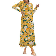 Cargar imagen en el visor de la galería, Vestido con Cuello Redondo de Manga Larga Elegante para mujer NZ2202048 Personalizado con Impresión Completa de una imagen con Foto Logo Patrón Texto