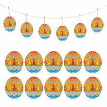 Cargar imagen en el visor de la galería, Etiqueta colgante ovalada de madera 10 piezas para decoración del hogar fiesta Pascua GY0903846 Personalizada con Foto Logo Patrón Texto