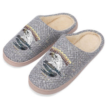 Cargar imagen en el visor de la galería, Zapatillas para Hogar de Algodón para Hombres con Diseño Personalizado Personalizada de Tus Nombres o Imágenes