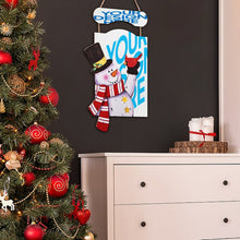Cargar imagen en el visor de la galería, Cuadro de Madera de Muñeco de Nieve Navideño con Diseño Personalizado Personalizada de Tus Fotos o Textos